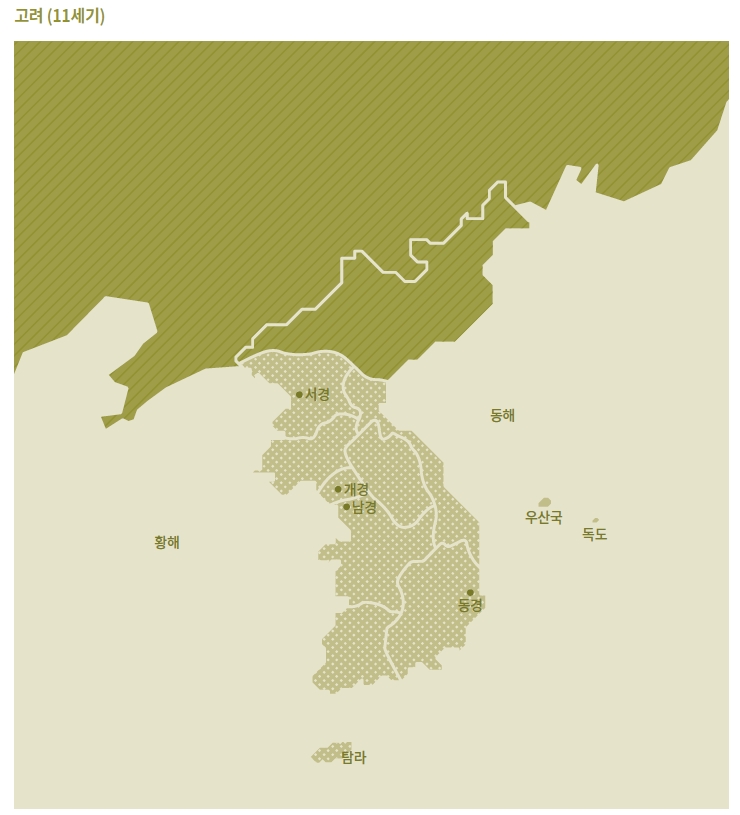 고려(11세기) 지도
