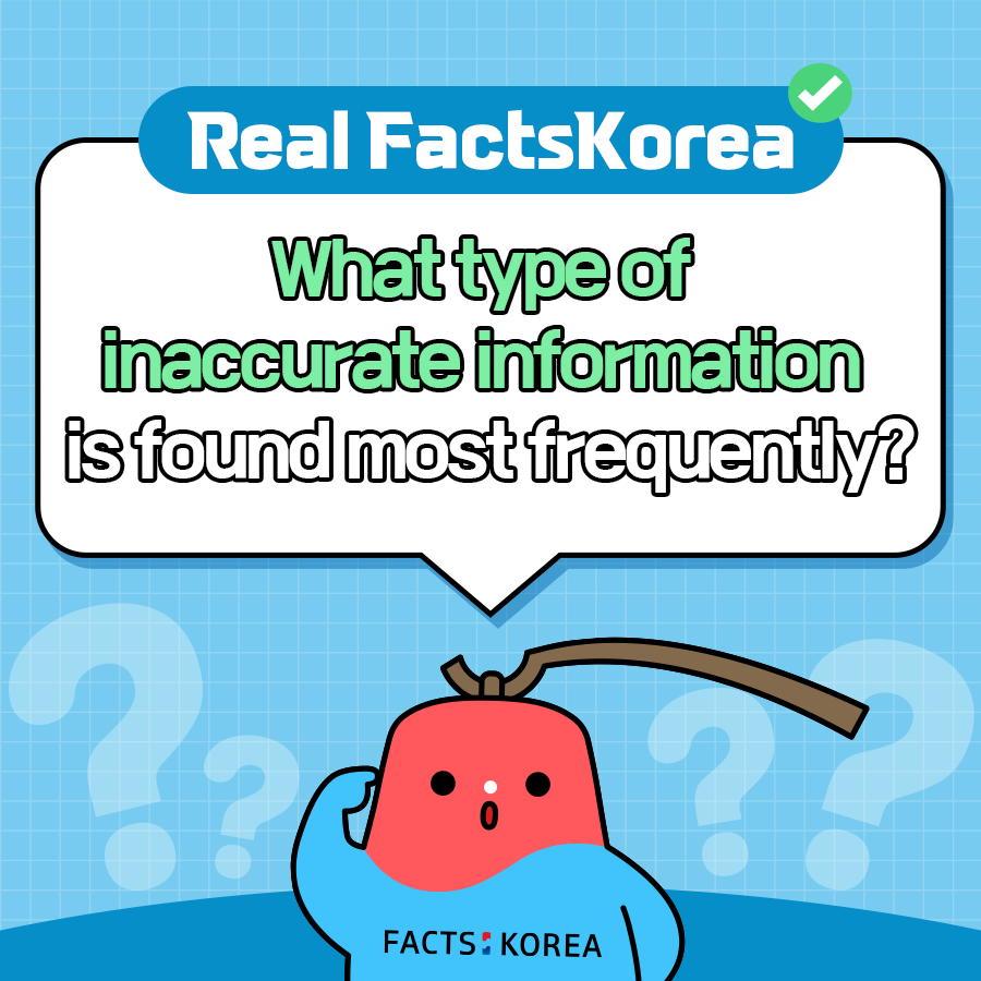What type of inaccurate information  is found most frequently?